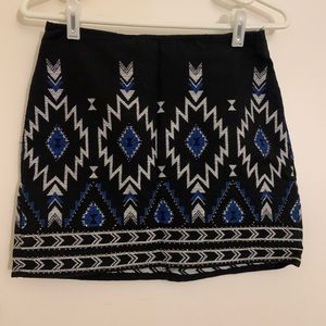 Embroidered beaded skirt